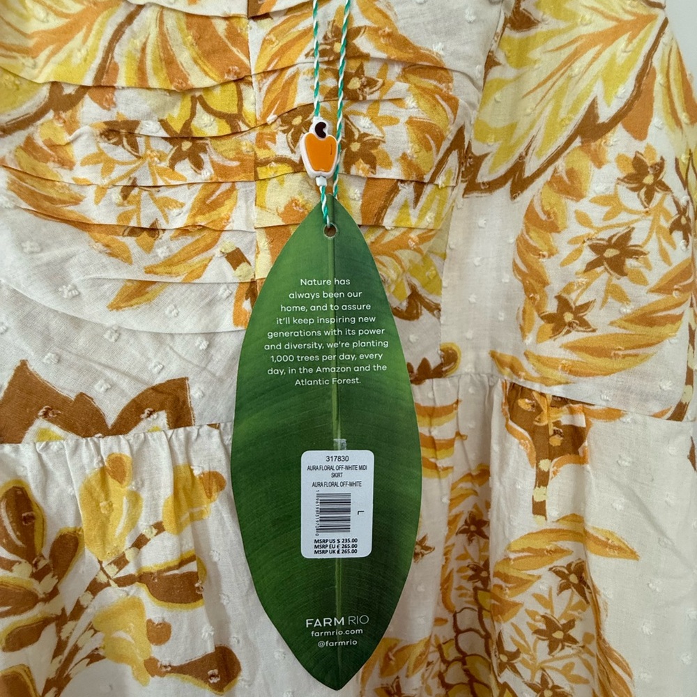 FARM Rio Off White Aura Midi Dress - Picture 5 of 5